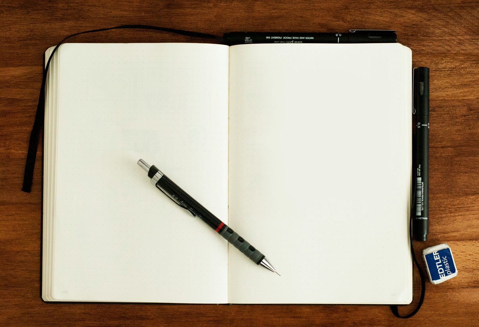 notepad, pen