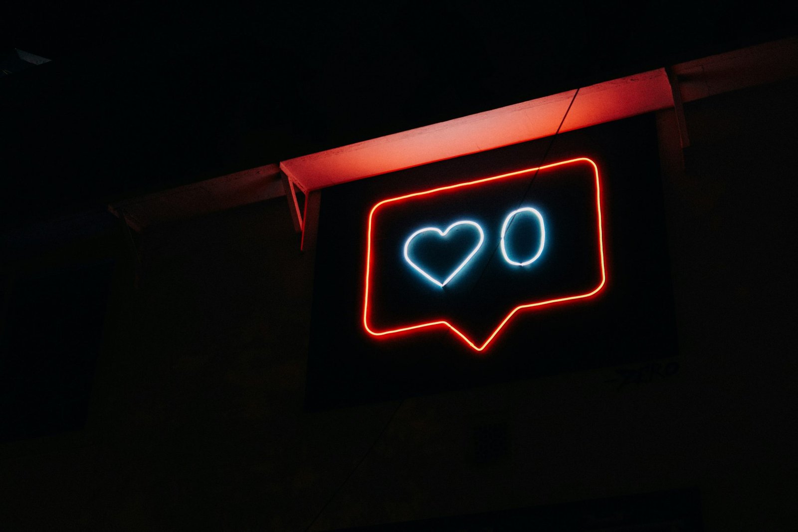 Social Media management, Instagram icon, heart, 0
